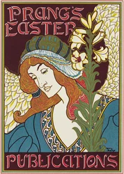 Plakat zur Werbung für Prangs Osterveröffentlichungen, 1896